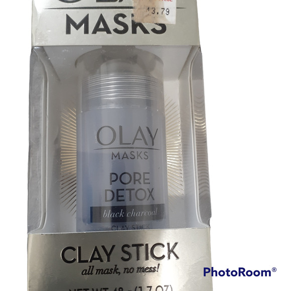 2 Olay Mask Pore Detox Black Charcoal & Glow Boost White charcoal Clay Stick - Picture 3 of 4
